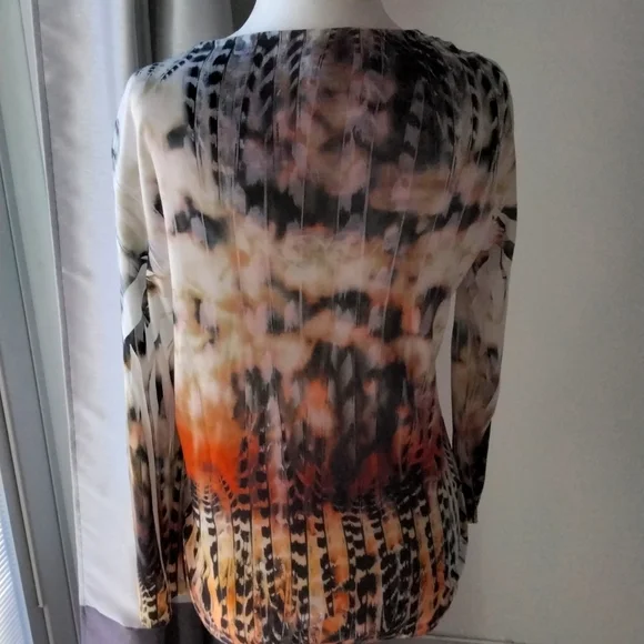 Multi-coloured sequined blouse, medium - Picture 5 of 9